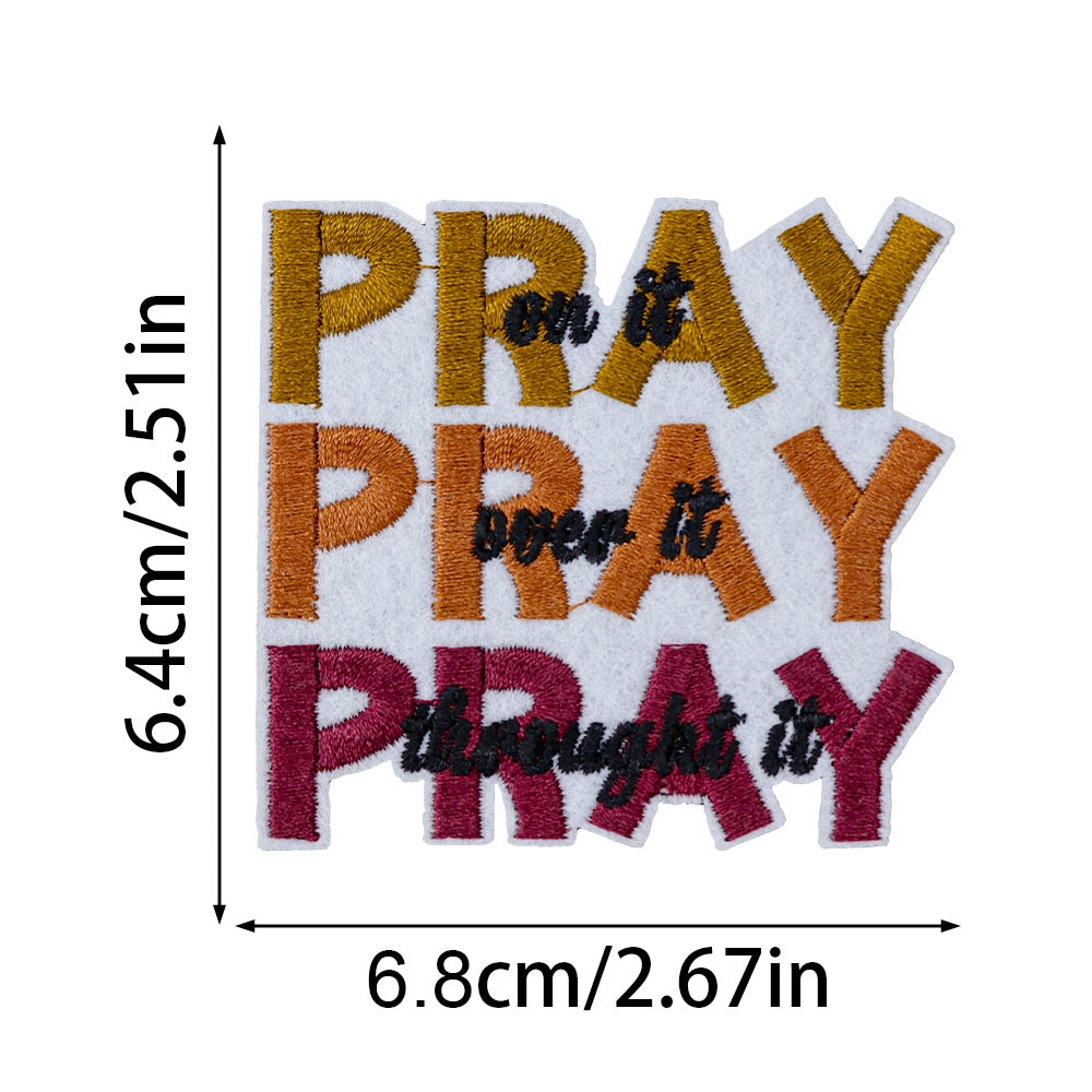 Wholesale Embroidered Patch Set Prayer Theme DIY Decoration